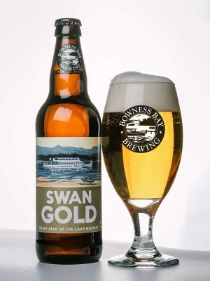 Swan Gold with Glass