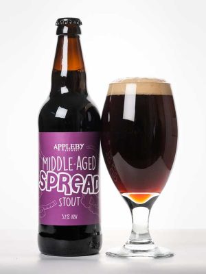 Middle-Aged Spread Stout with Glass