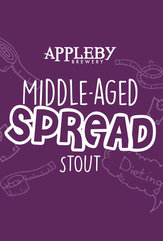 Middle-Aged Spread Stout Label